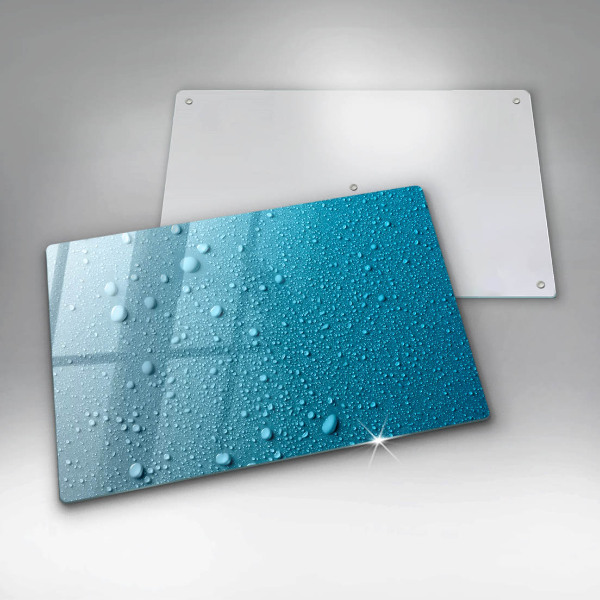 Skleněná deska za sporák Kapky vody