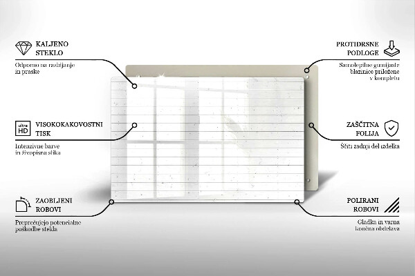 Skleněná deska za sporák Moderní světlé desky