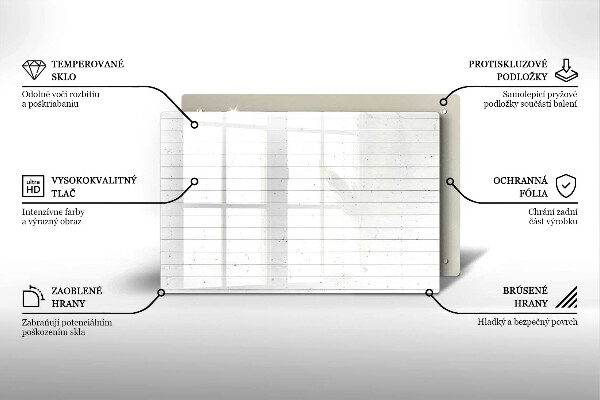Skleněná deska za sporák Moderní světlé desky