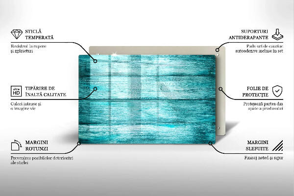 Skleněná deska za sporák Vintage dřevěné desky