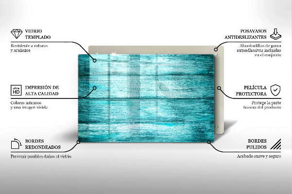 Skleněná deska za sporák Vintage dřevěné desky