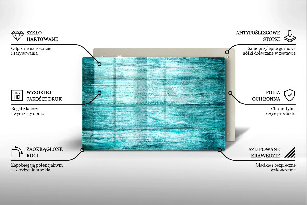 Skleněná deska za sporák Vintage dřevěné desky