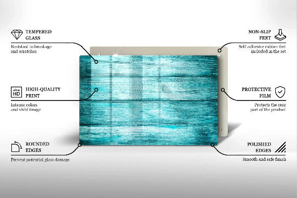 Skleněná deska za sporák Vintage dřevěné desky