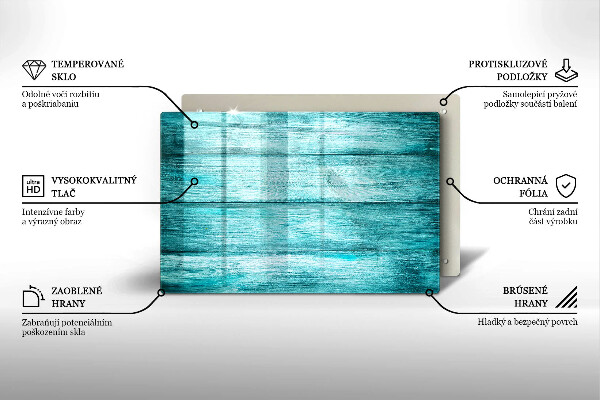 Skleněná deska za sporák Vintage dřevěné desky