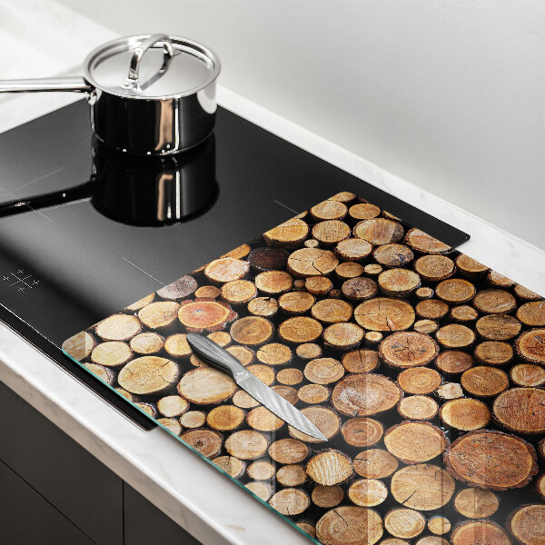 Skleněná deska za sporák Kmeny stromů