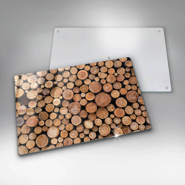 Skleněná deska za sporák Kmeny stromů
