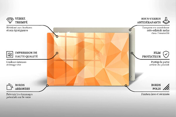 Skleněná deska za sporák Geometrické pozadí