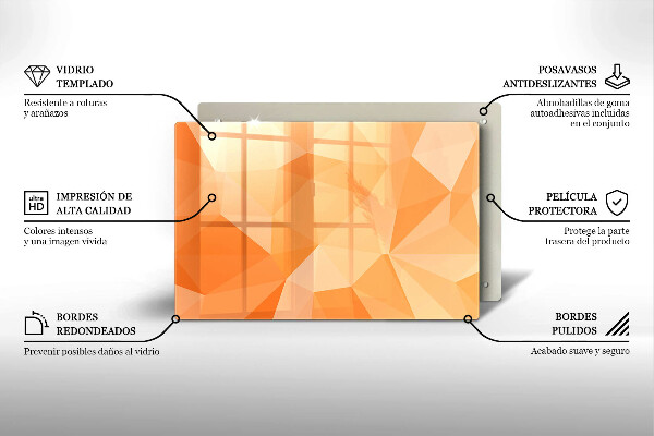 Skleněná deska za sporák Geometrické pozadí