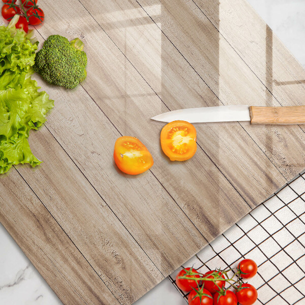 Skleněná deska za sporák Dřevěná prkna