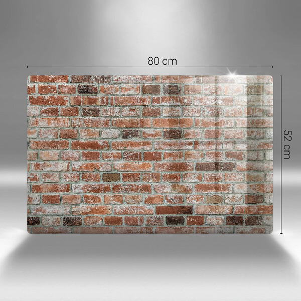 Skleněná deska za sporák Stará cihlová zeď