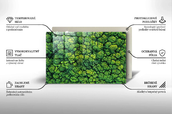 Skleněná deska za sporák Přírodní mechová rostlina