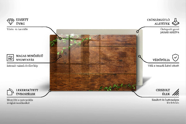 Skleněná deska za sporák Dřevěné desky a listy