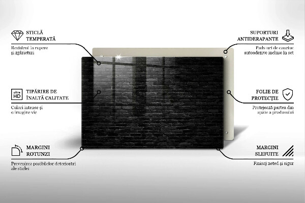 Skleněná deska za sporák Zeď cihlová zeď