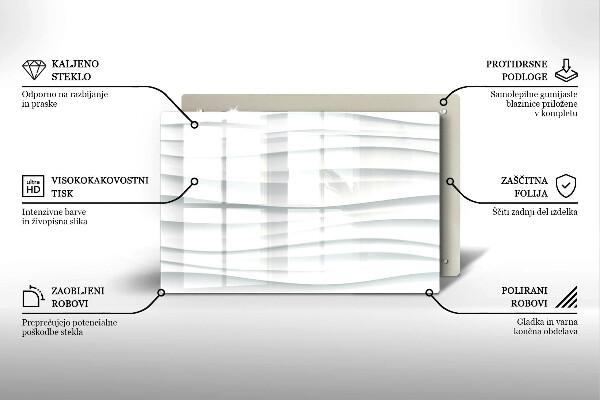 Skleněná deska za sporák Moderní struktura
