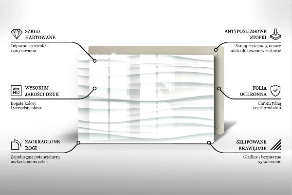 Skleněná deska za sporák Moderní struktura