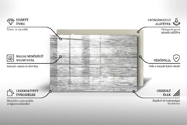 Skleněná deska za sporák Staré dřevěné desky