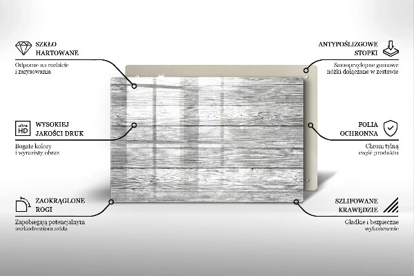 Skleněná deska za sporák Staré dřevěné desky