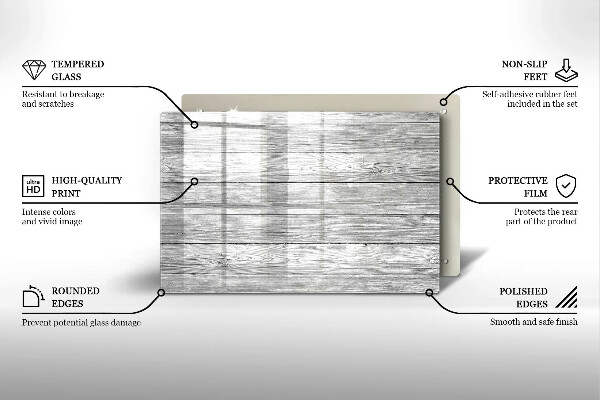 Skleněná deska za sporák Staré dřevěné desky