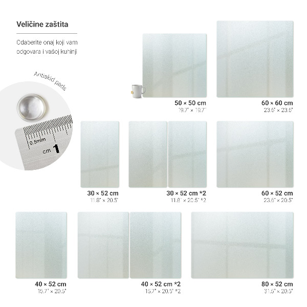 Kryt na indukční desku 52x30 cm