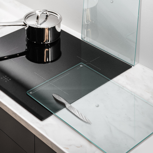 Průhledná skleněná deska za sporák 2x30x52 cm