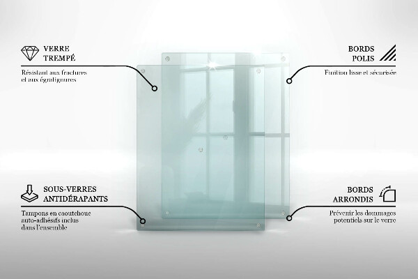 Skleněná průhledná deska za sporák 2x40x52 cm