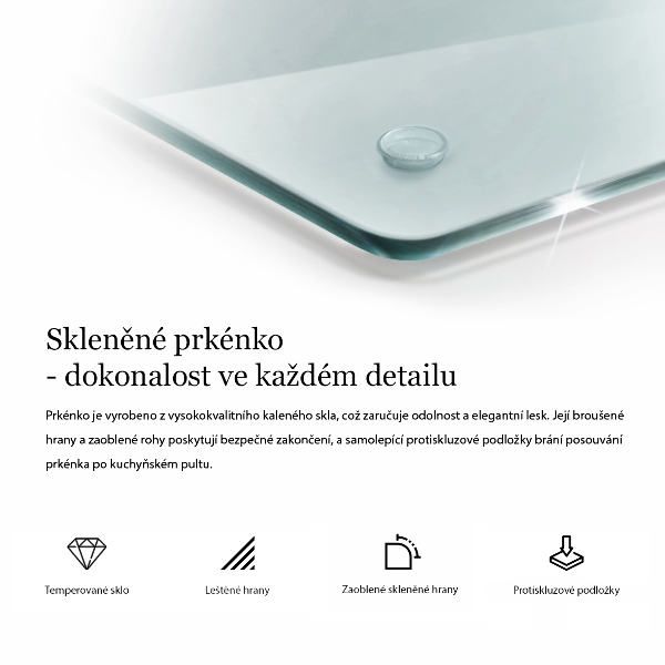 Průhledná deska za sporák 80x52 cm