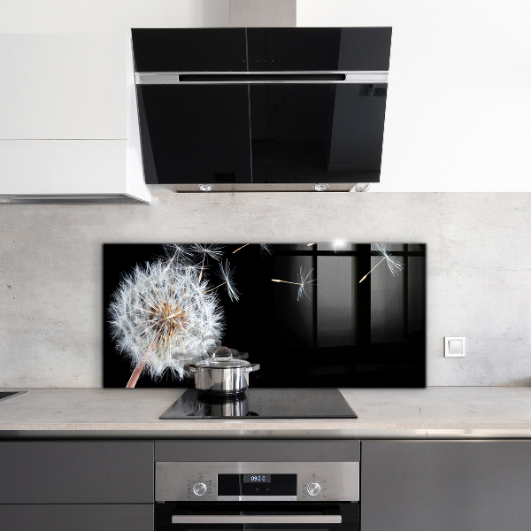 Skleněný panel Pampeliška pampeliška ve větru