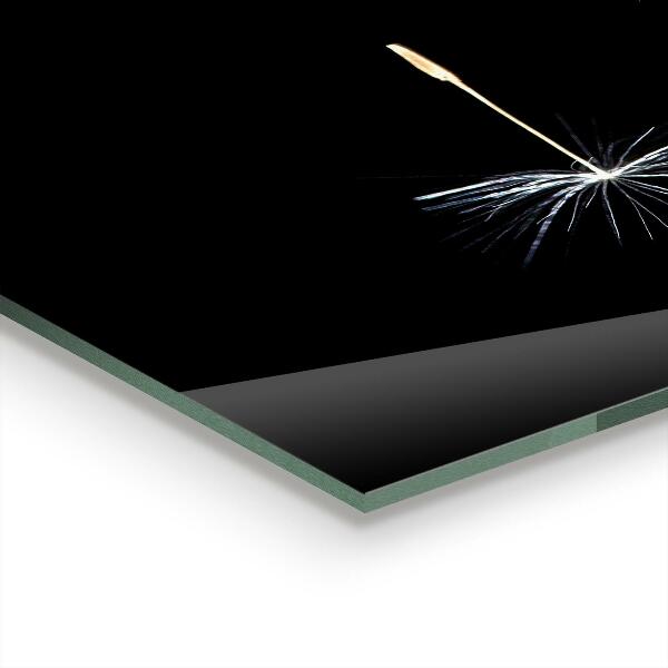 Skleněný panel Pampeliška pampeliška ve větru