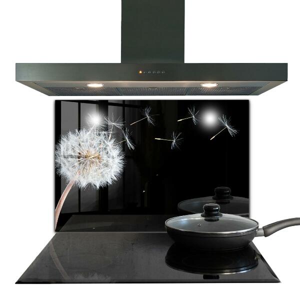 Skleněný panel Pampeliška pampeliška ve větru