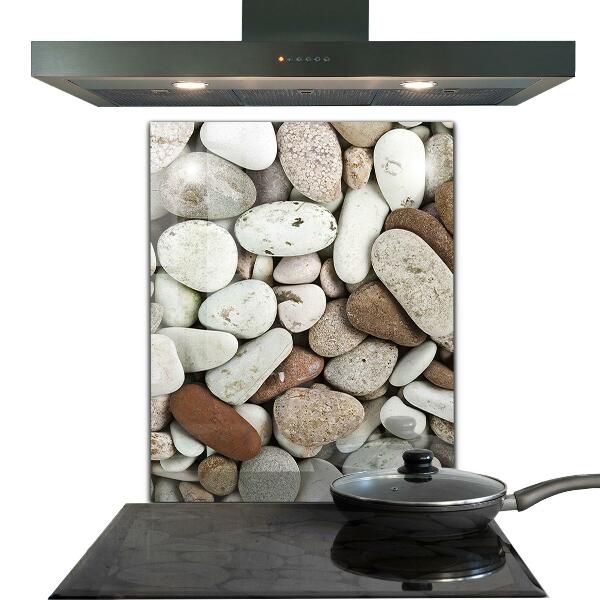 Kuchyňský skleněný panel Kamenitá pláž