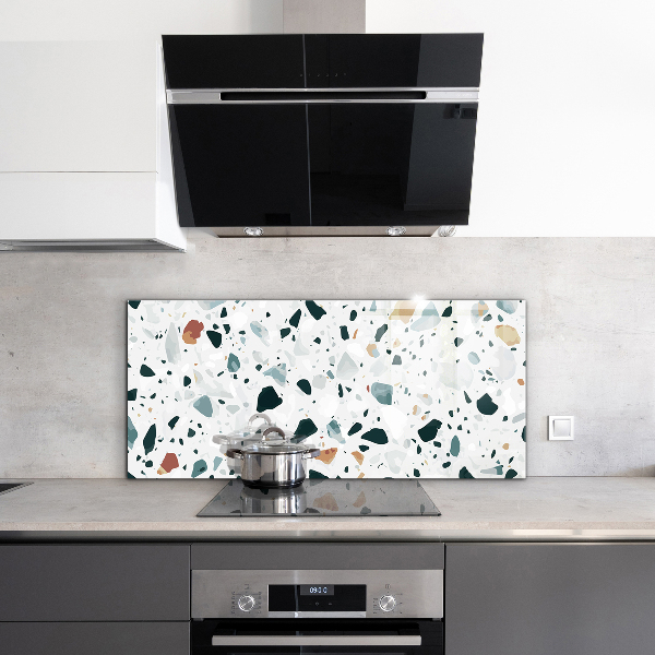Skleněný panel Gray quartz terrazzo textura