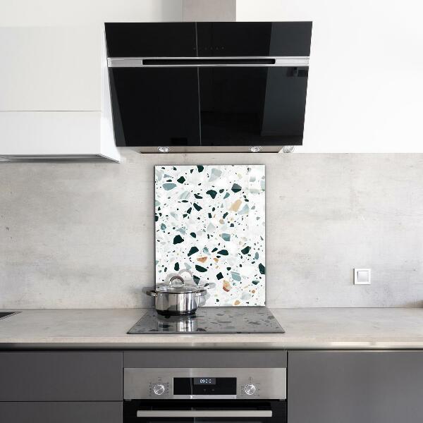Skleněný panel Gray quartz terrazzo textura