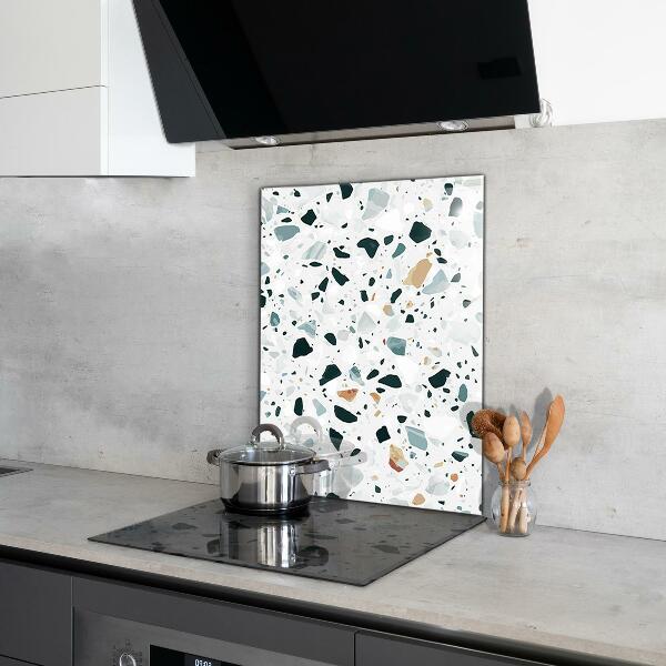 Skleněný panel Gray quartz terrazzo textura
