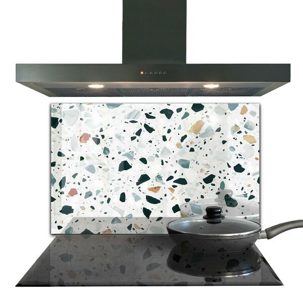 Skleněný panel Gray quartz terrazzo textura