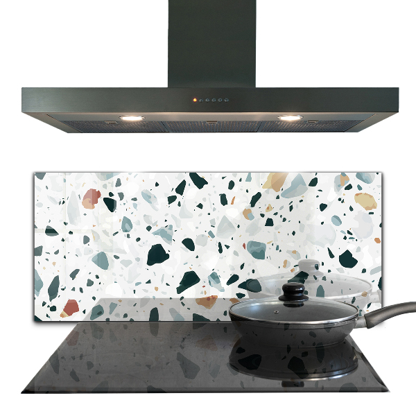 Skleněný panel Gray quartz terrazzo textura
