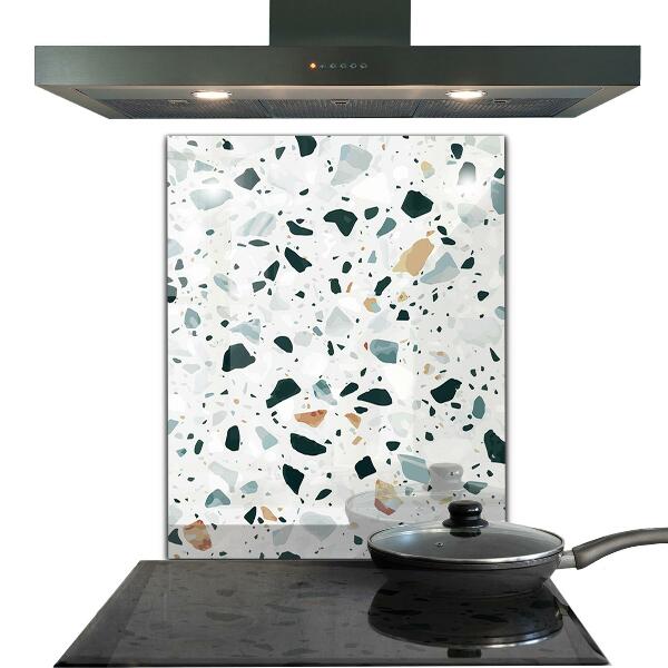 Skleněný panel Gray quartz terrazzo textura