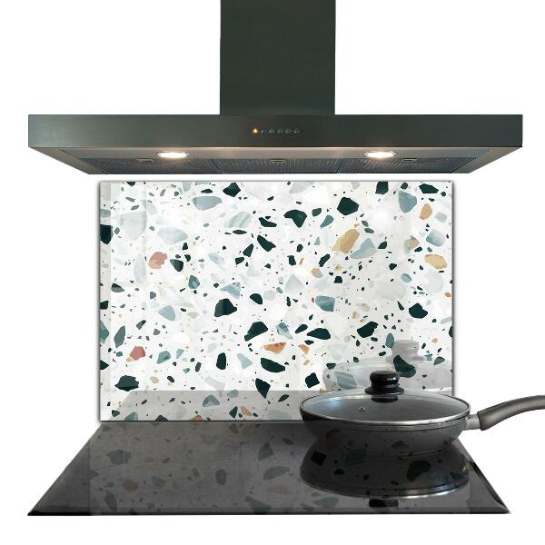 Skleněný panel Gray quartz terrazzo textura