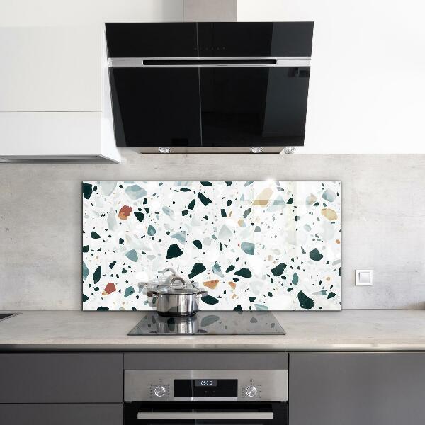 Skleněný panel Gray quartz terrazzo textura
