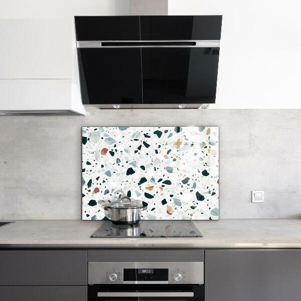 Skleněný panel Gray quartz terrazzo textura
