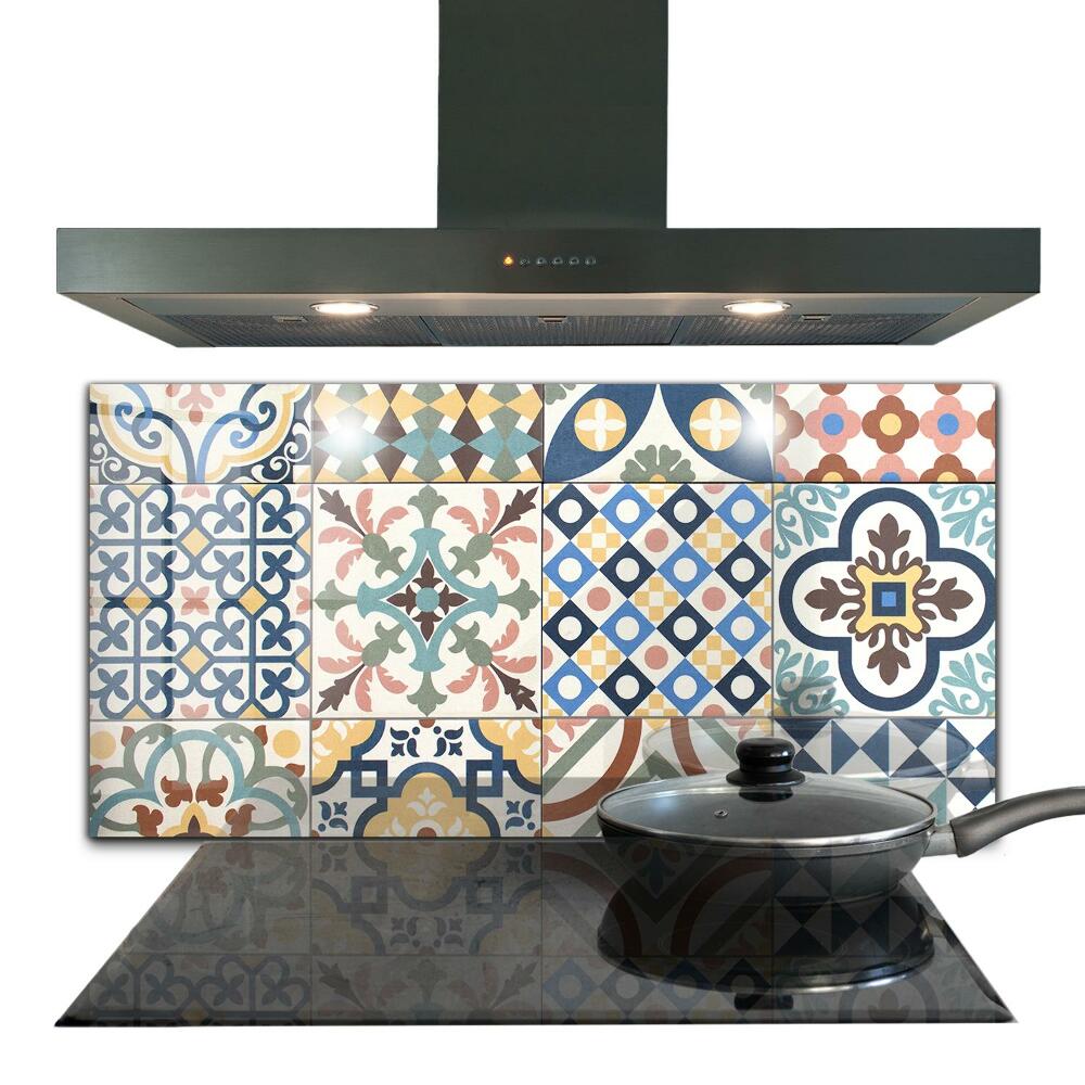 Skleněné obklady do kuchyně Portugalské mozaikové ozdoby