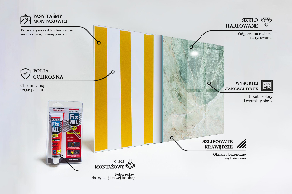 Kuchyňský skleněný panel Textura mramorového kamene