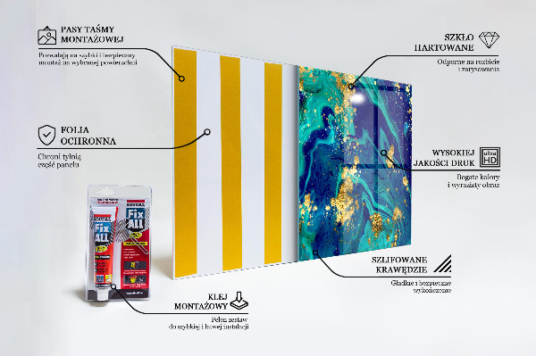 Skleněný panel Moderní umění abstrakce