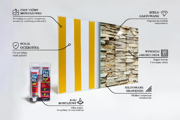 Skleněné obklady do kuchyně Přírodní cihly