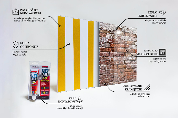 Skleněné obklady do kuchyně Kamenná cihlová zeď