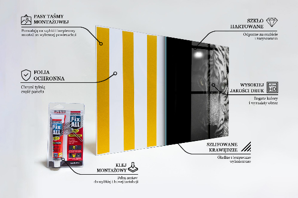Skleněný panel Bílý sibiřský tygr