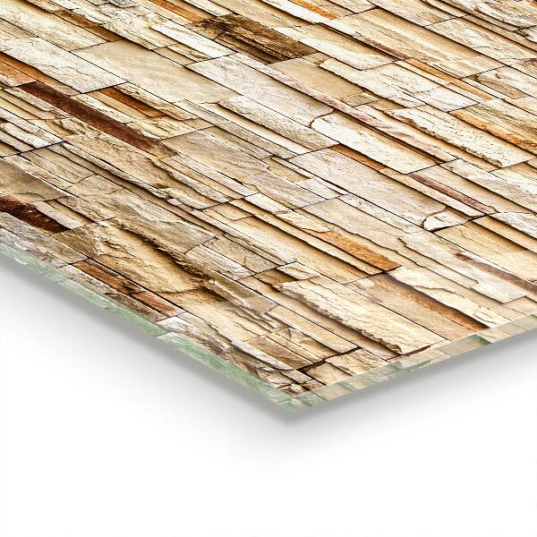 Skleněné obklady do kuchyně Přírodní kamenná zeď