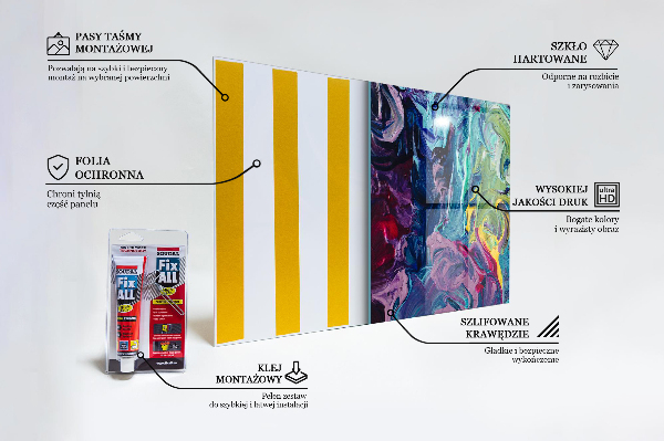 Skleněný panel Barevná abstrakce