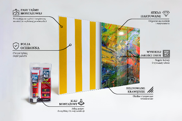 Skleněný panel Barevná exploze