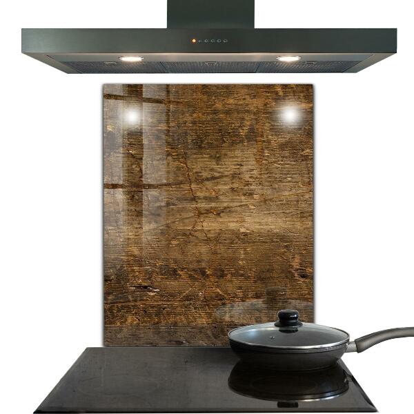 Kuchyňský skleněný panel Tmavé dubové dřevo