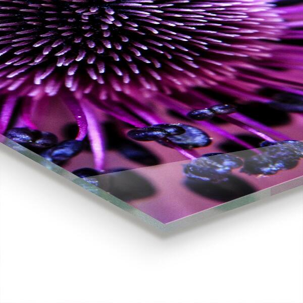 Skleněný panel Fialový květ